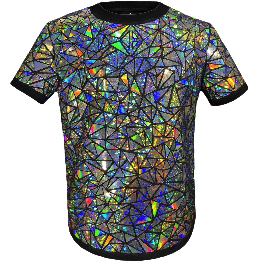 Holographic Mosaic Tee + Silver